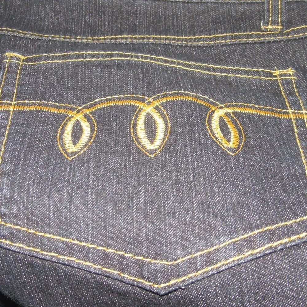 U-51 Embroidered Dark Wash Jeans Size 14